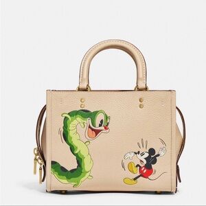 SOLD Rogue DisneyX Mickey and caterpillar 100th anniversary pebbled leather NWT